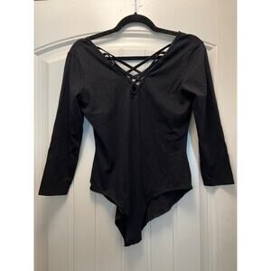 NWT Miss Selfridge Women’s Shapewear Summer‎ Strappy Bodysuit Size 8 Black